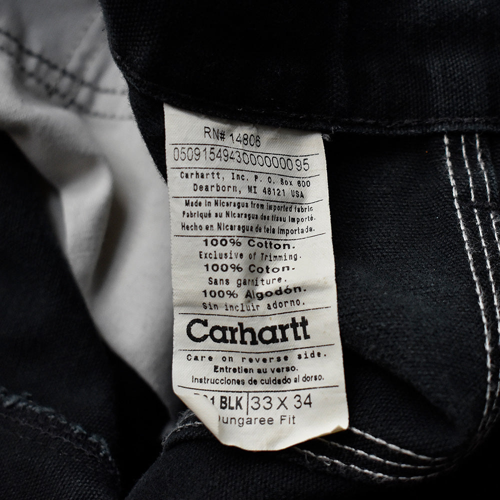 Y2K Carhartt ブラック！ ダブルニー ダック ペインターパンツ 250525H
