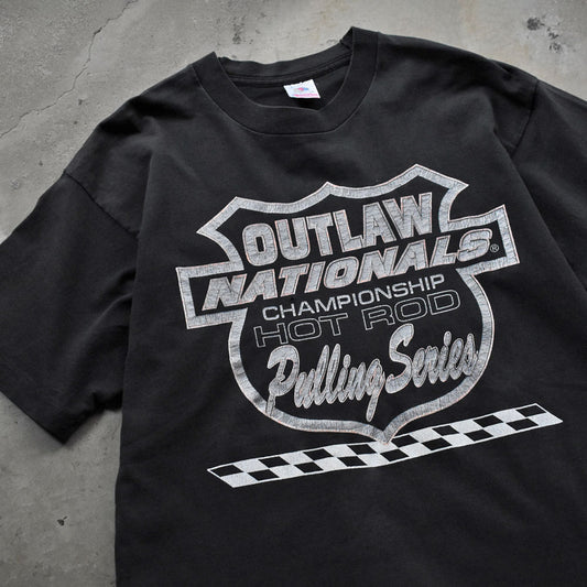 90’s Fruit of the Loom “OUTLAW NATIONALS CHAMPIONSHIP HOT ROD Pulling Series” レーシング Tシャツ USA製 250429