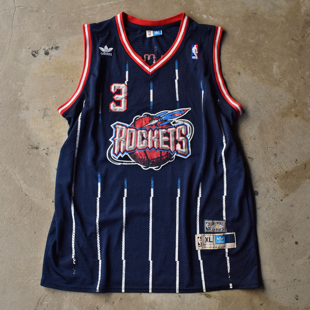 90’s adidas “NBA HOUSTON ROCKETS / FRANCIS #3” バスケ ゲームシャツ 240715