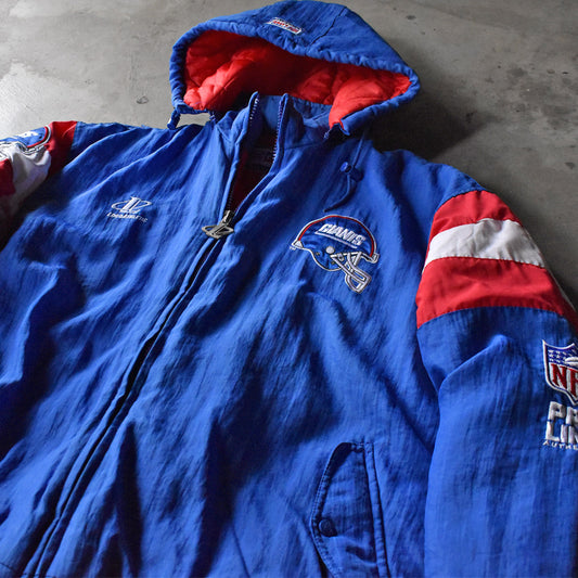 90-00’s LOGO ATHLETIC “NFL New York Giants” 中綿入り ナイロンジャケット 240225