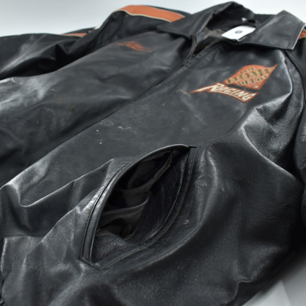 Y2K NASCAR Tony Stewart #20 Home Depot Racing レザー レーシングジャケット 261016H