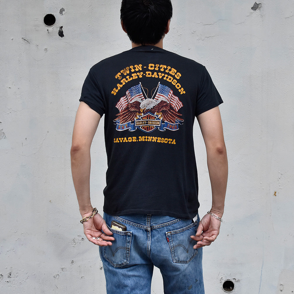80's 3D EMBLEM “Harley-Davidson 85 Years” Tシャツ 250720H