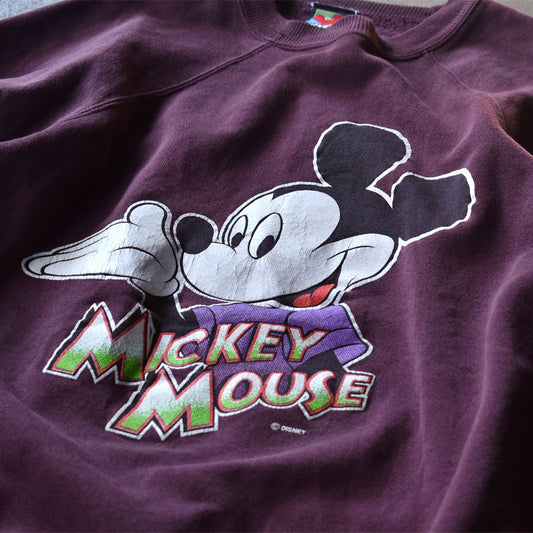 90’s Disney “MICKEY MOUSE“ スウェット USA製 240107