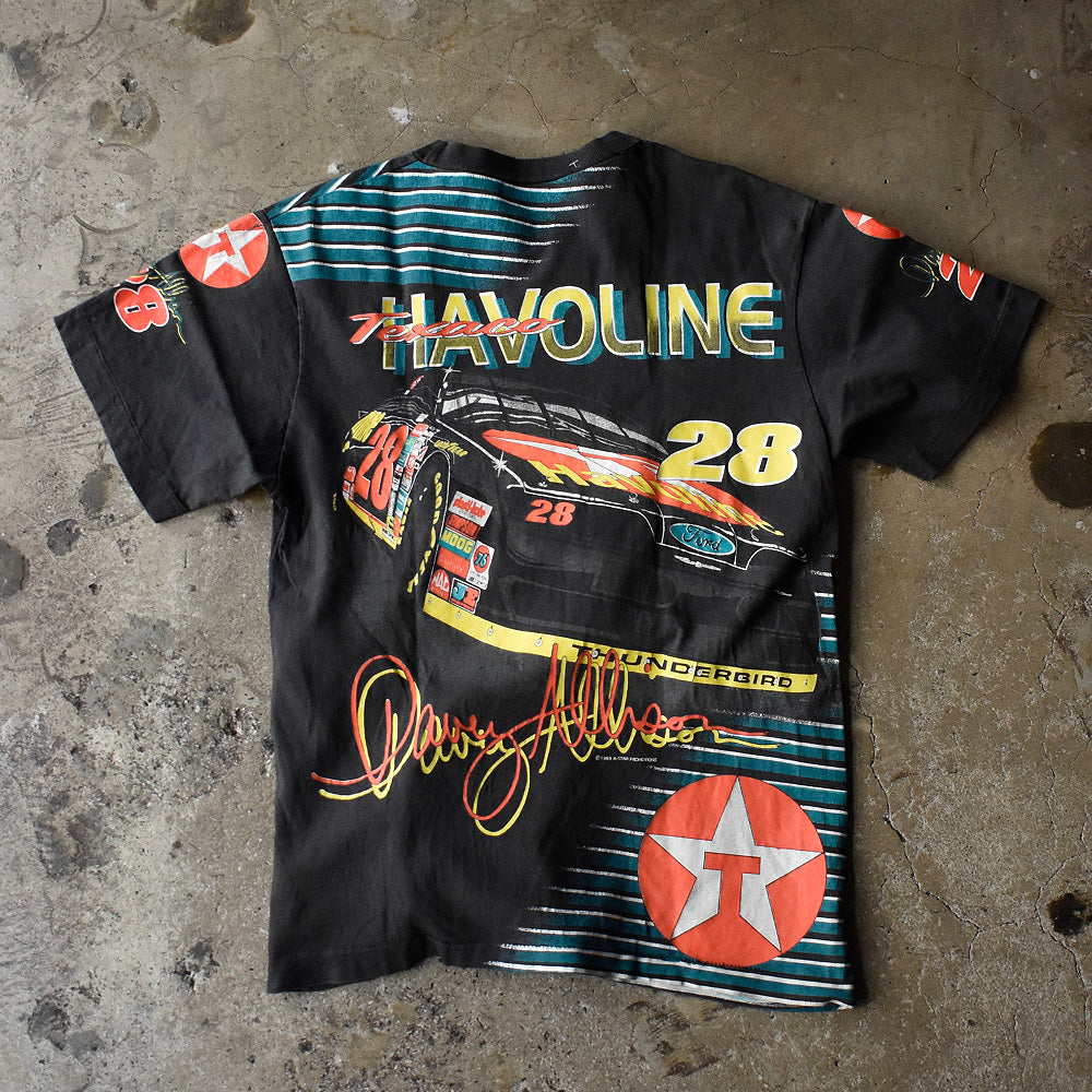 90's AOP！“Davey Allison” レーシング Tシャツ 250703H