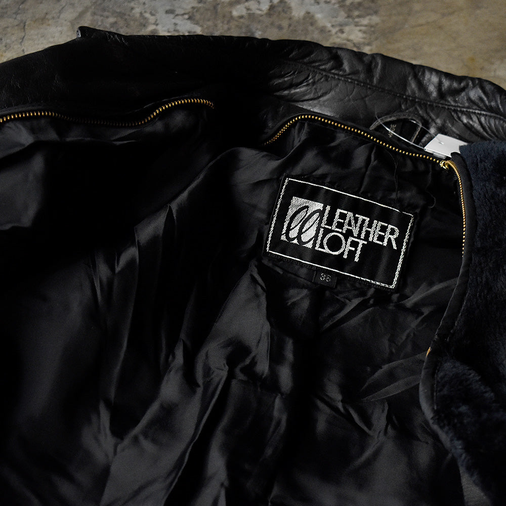 80's Leather Loft レザートレンチコート 231225H