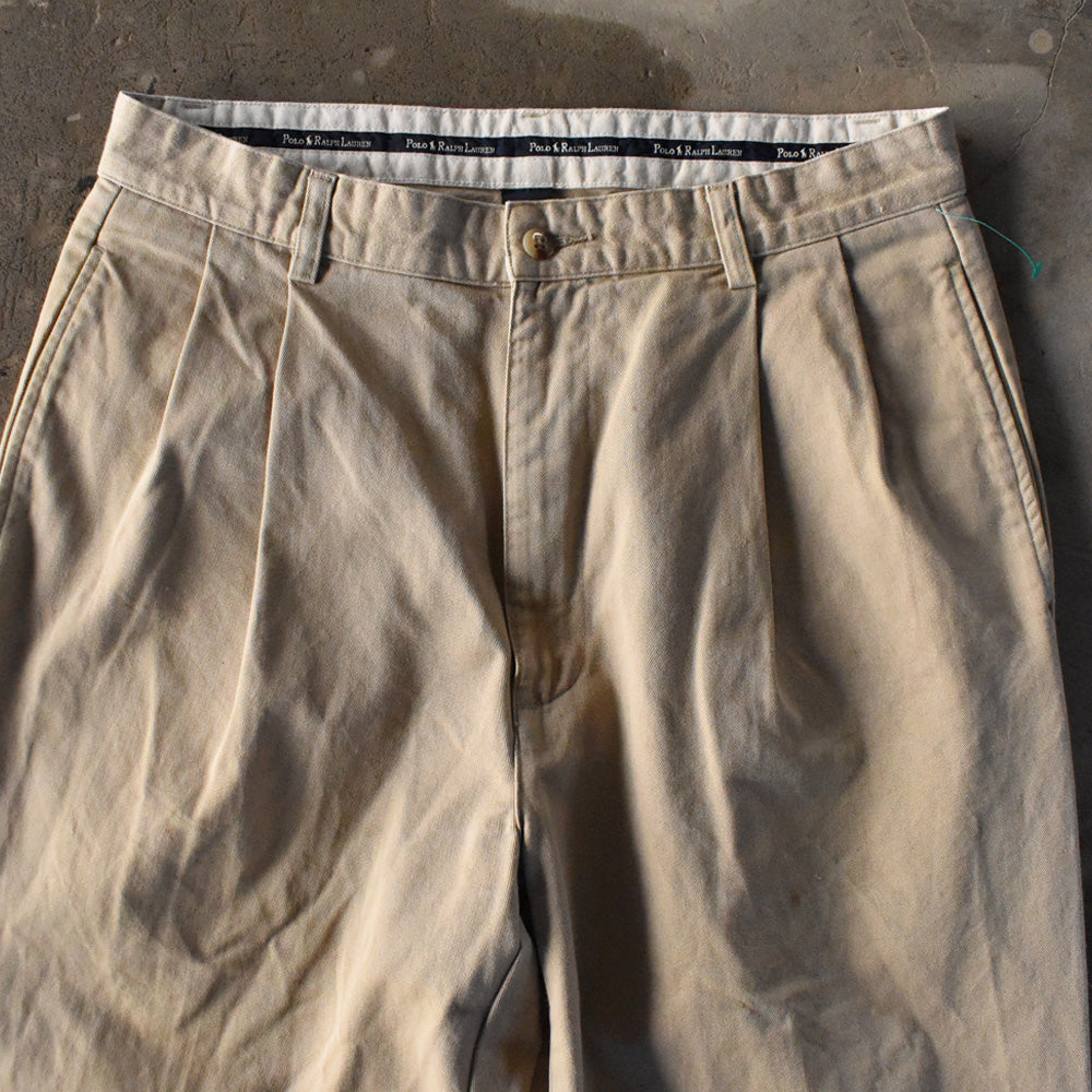 90's Polo Ralph Lauren “HAMMOND PANT” ツータック チノパン 240321 S2027