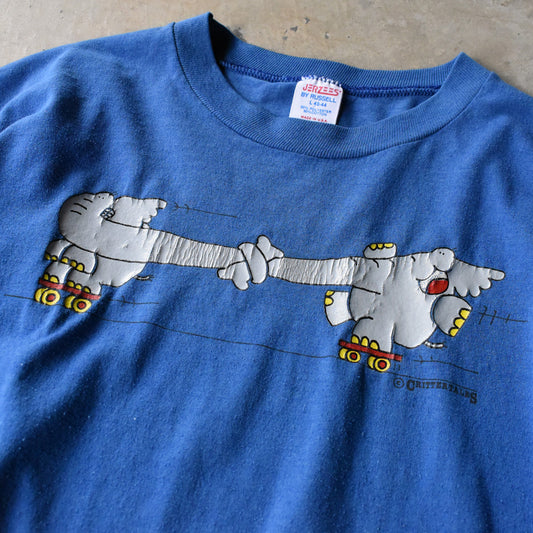 80’s ゾウ キャラクター Tシャツ USA製 250506