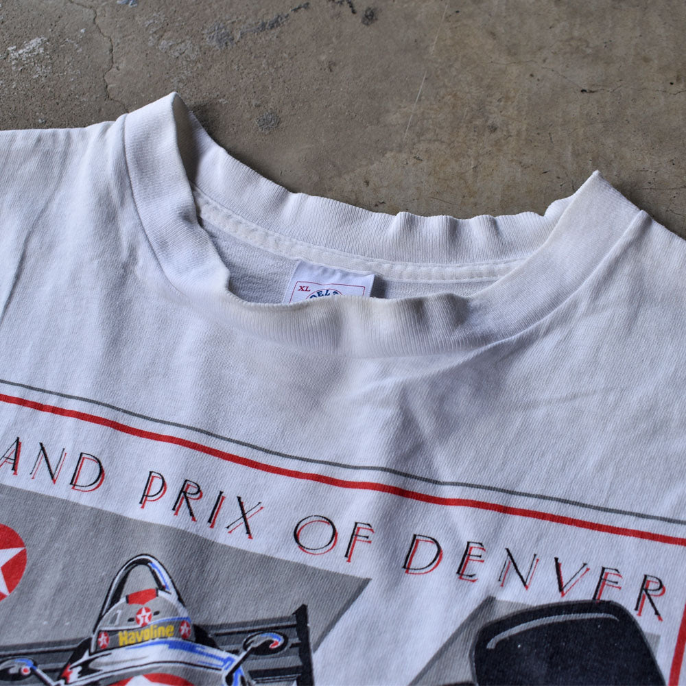 90's　 “GRAND PRIX”DENVER” 両面プリント レーシングTシャツ　USA製　230529