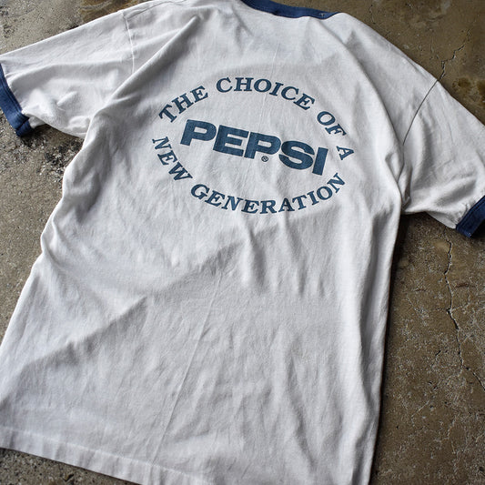 80's PEPSI “NEW YORK” 企業 リンガーTシャツ USA製 250806H