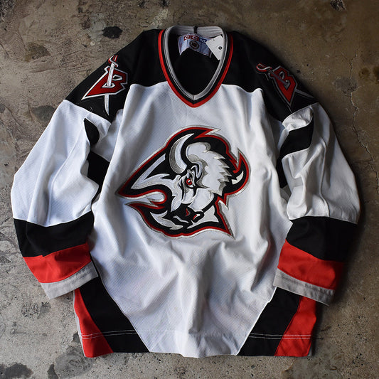 90's　CCM　NHL　"Buffalo Sabres/バッファロー・セイバーズ"　Hockey shirt　カナダ製　230510