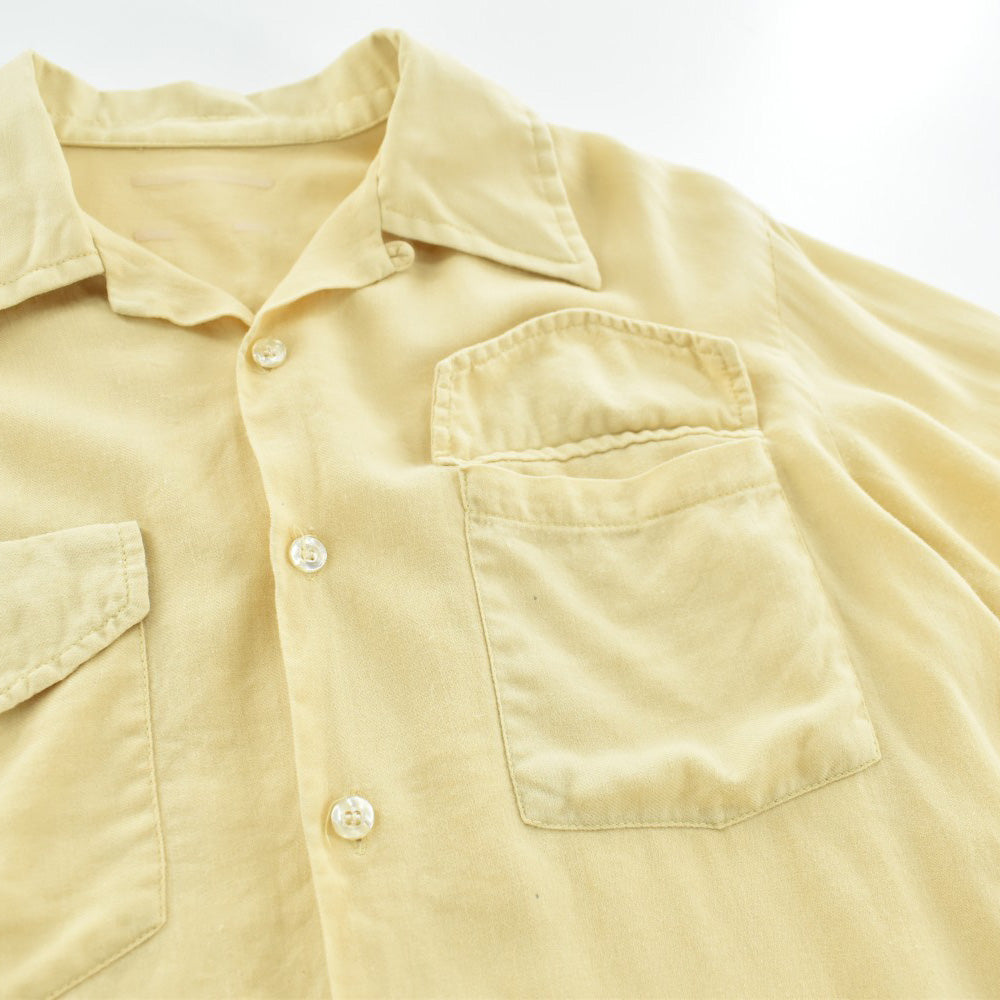50's Rayon Gabardine ループカラー オープンカラーシャツ 260925H