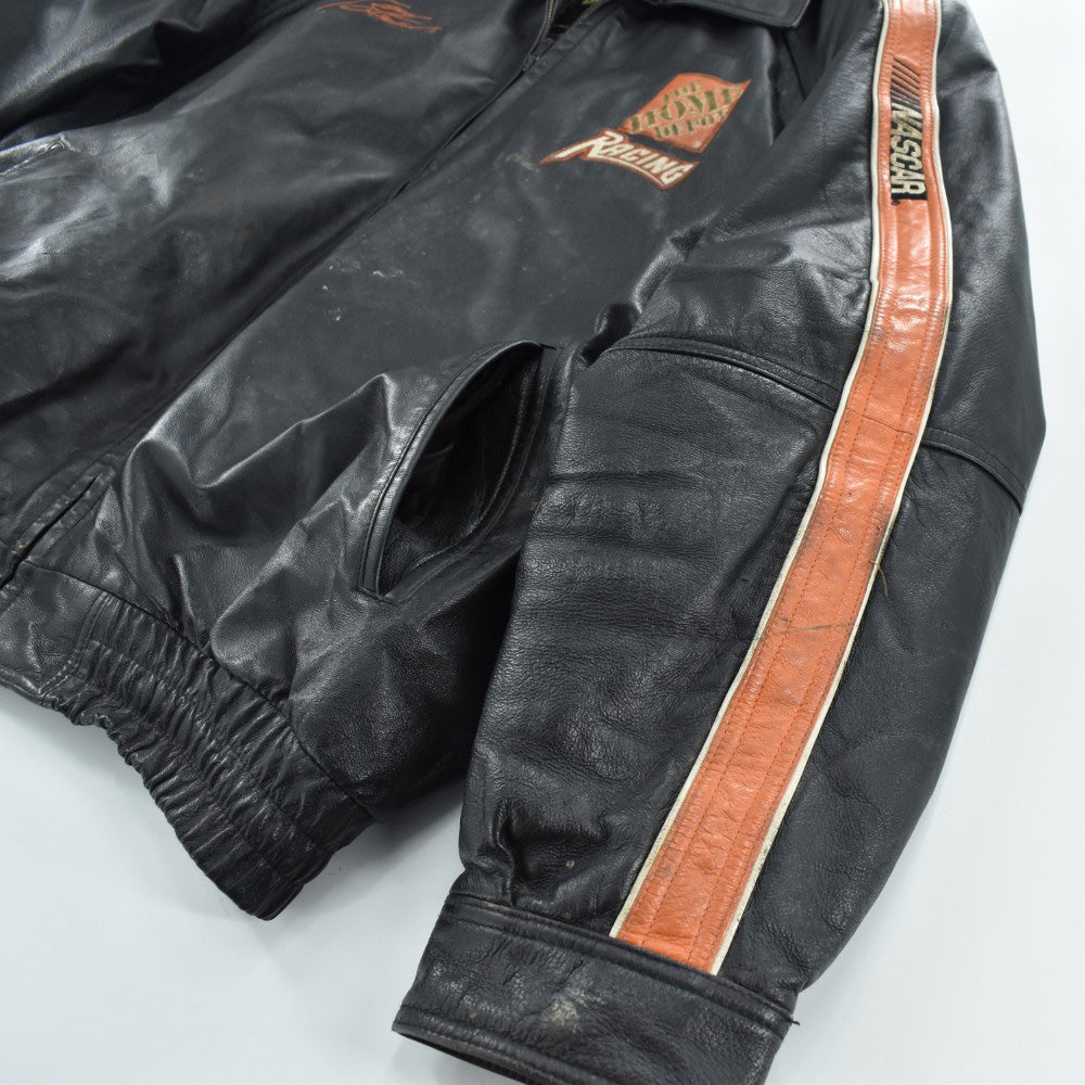 Y2K NASCAR Tony Stewart #20 Home Depot Racing レザー レーシングジャケット 261016H
