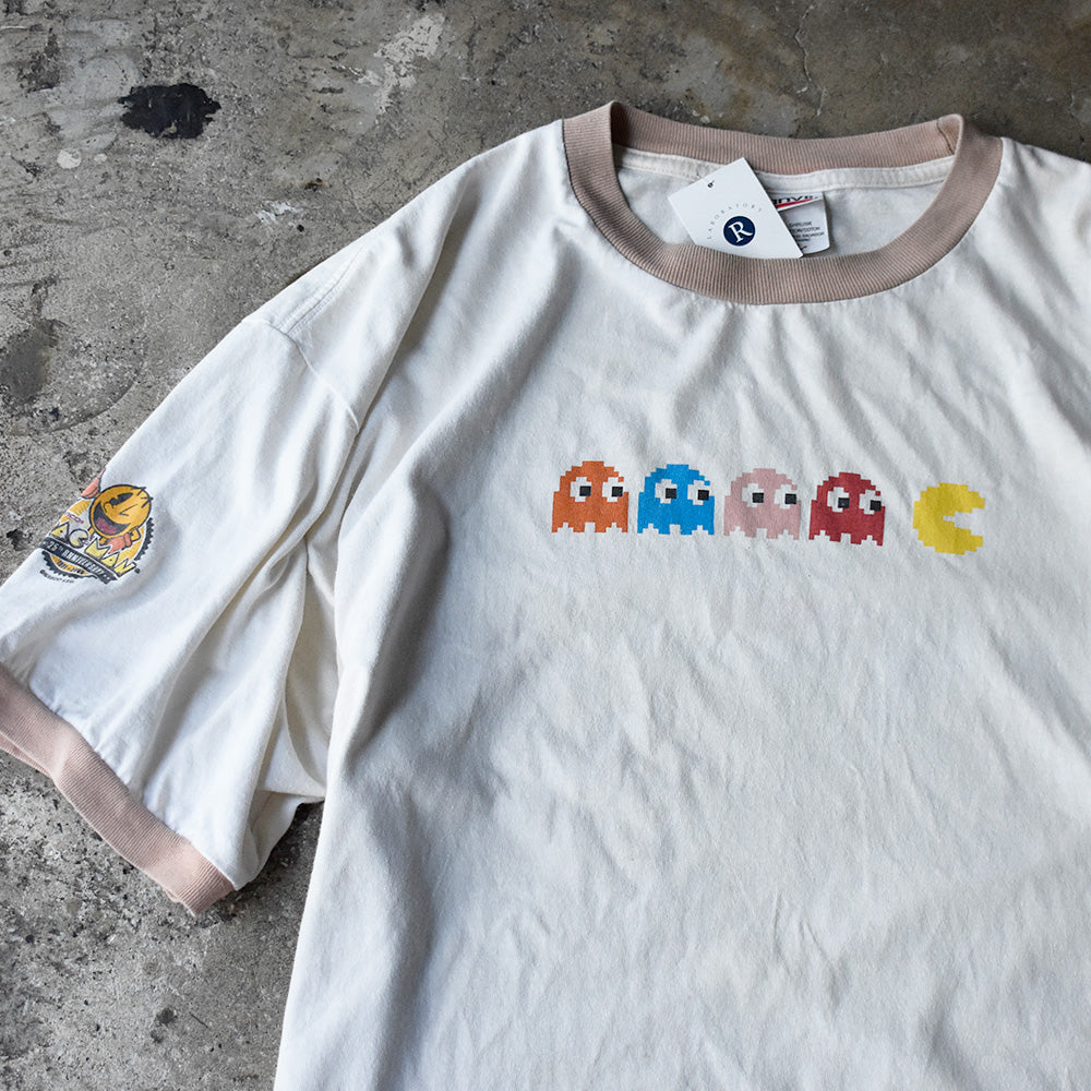 パックマン 25周年 リンガーTシャツ 2005年 ナムコ 古着