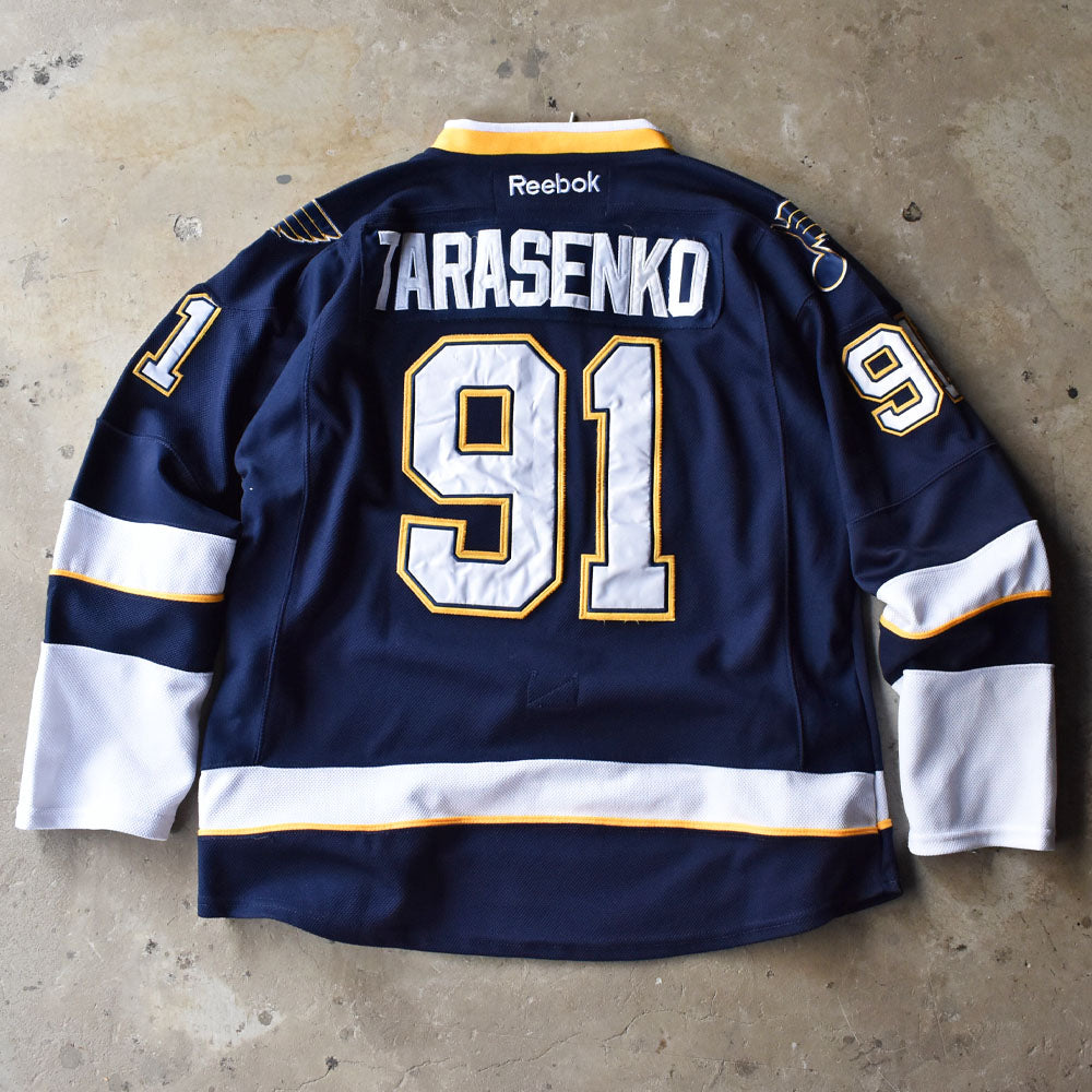 Y2K REEBOK "NHL St. Louis Blues" ホッケー ゲームシャツ 240519