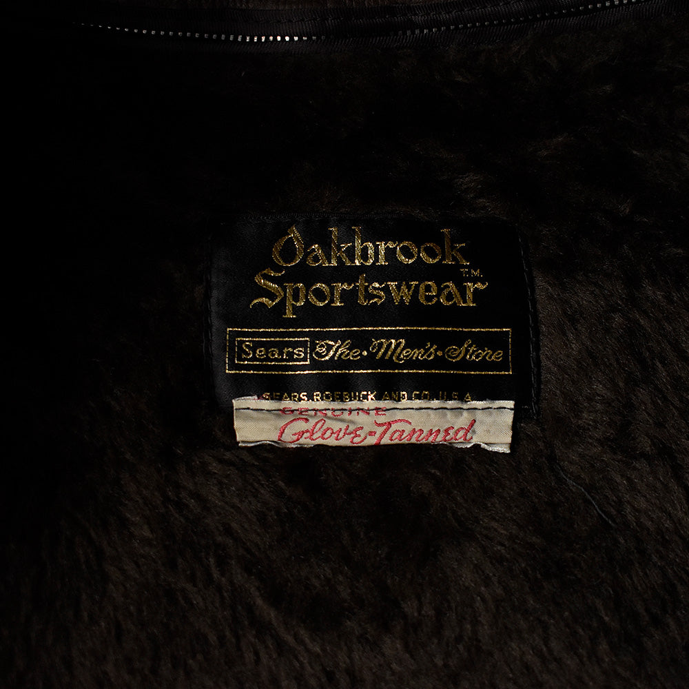 60's-70's Sears Oakbrook Sportswear ライナー付き レザーカーコート 231029H