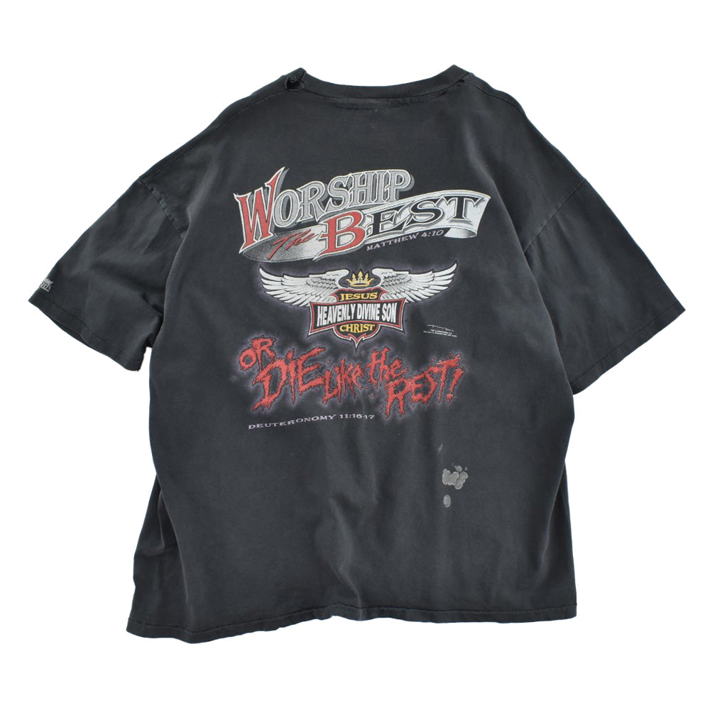90's Living Epistles "BORN TO DIE" ジーザス ハーレー パロディTシャツ USA製 260818H