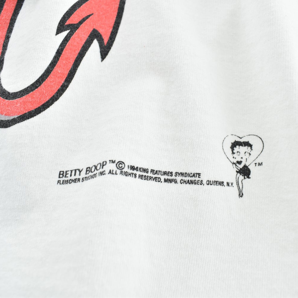 90's Betty Boop "DEVIL" ピンナップ 両面プリント キャラT 260609H