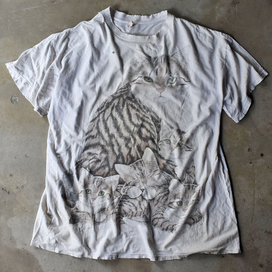 90’s Cat ネコ アニマルプリントTシャツ USA製 240623