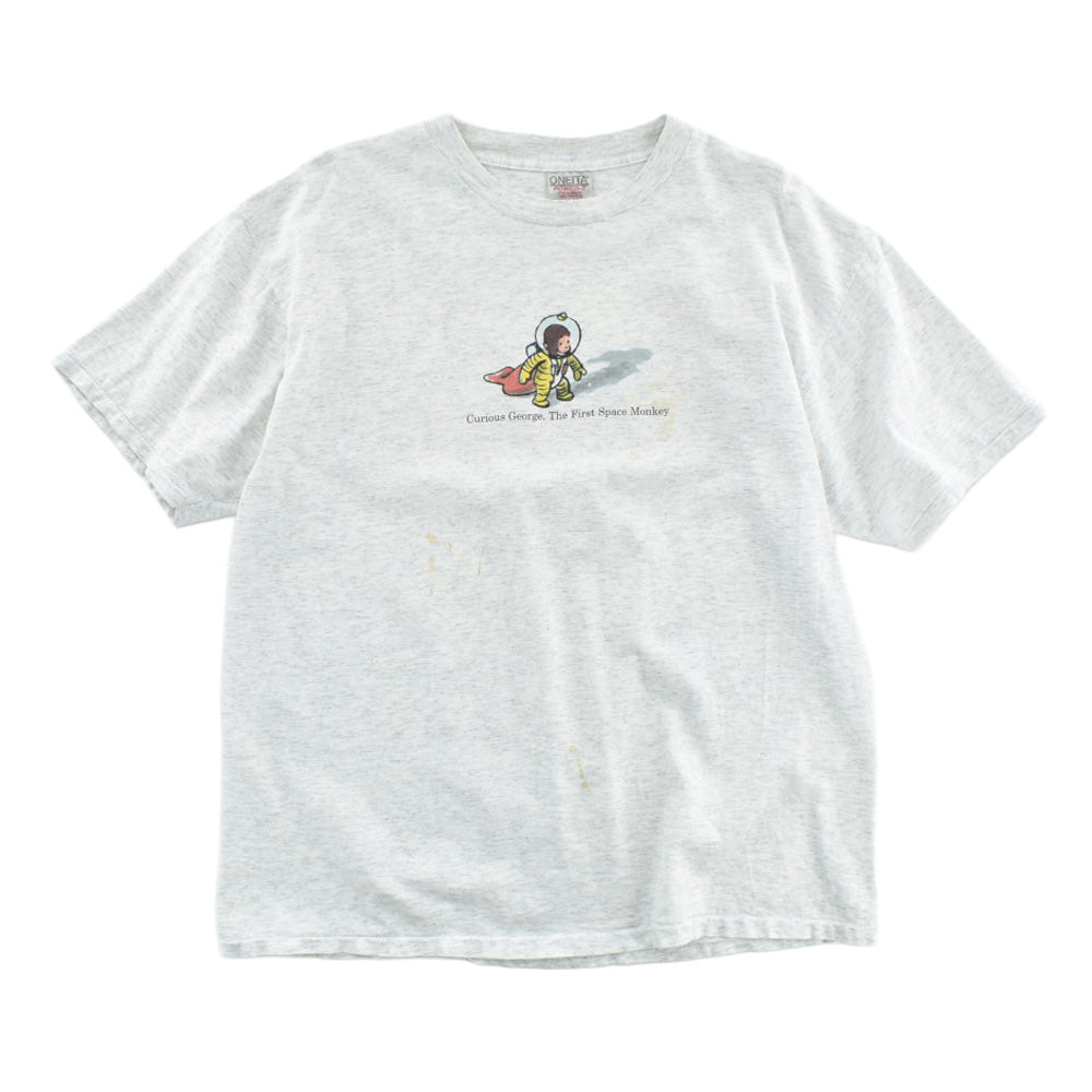 90's Curious George "The First Space Monkey" おさるのジョージ キャラT 260724H