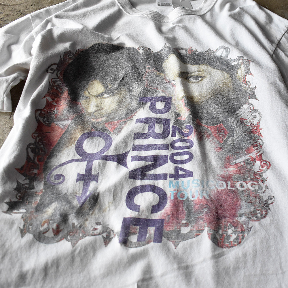 プリンス Musicology フェイスプリント 両面 ツアーTシャツ 2004年 アンビル 古着