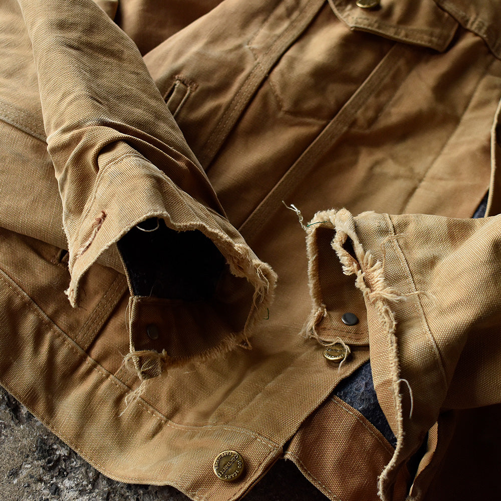 90's Carhartt ダック トラッカージャケット！ ブランケットライナー 231010H