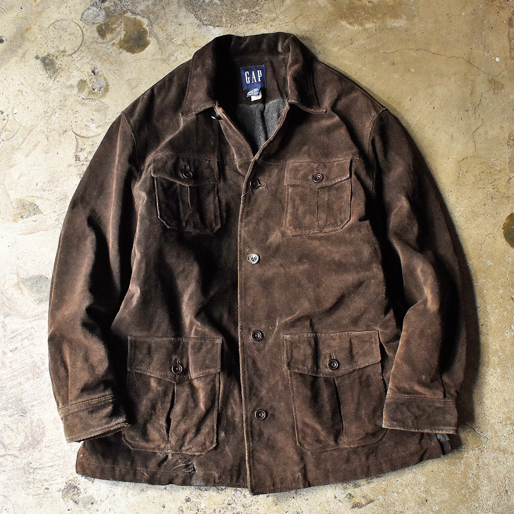 90's Old GAP スエードレザーコート 240213H