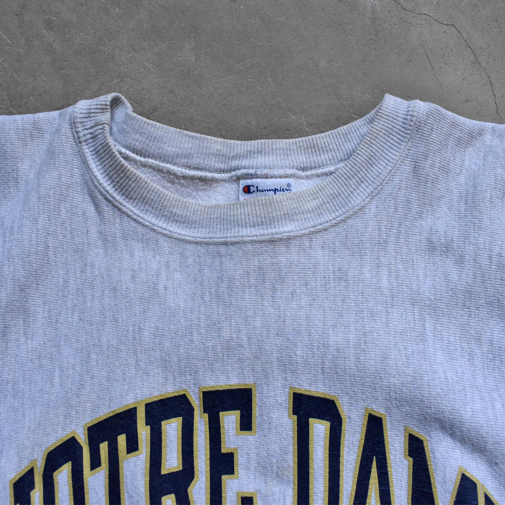 90’s Champion "NOTRE DAME BASKETBALL" 2段プリント RWスウェット 221024