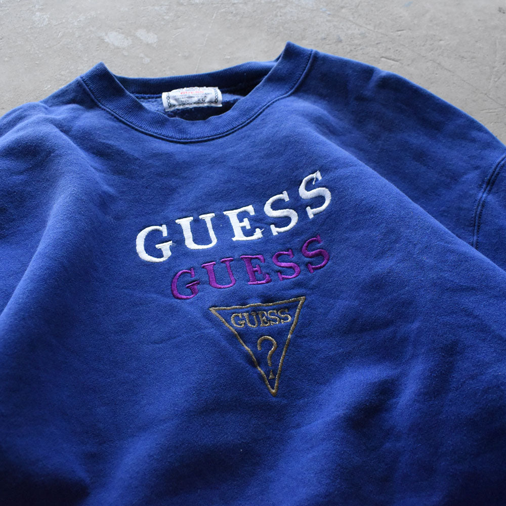 90's GUESS 刺繍ロゴ スウェット USA製 250104