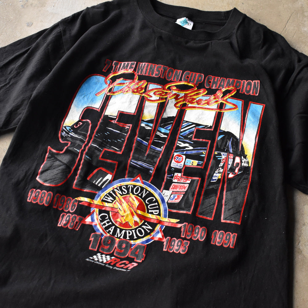 90’s “Dale Earnhardt #3 / 7 TIME WINSTON CUP CHAMPION” レーシング Tシャツ 240608