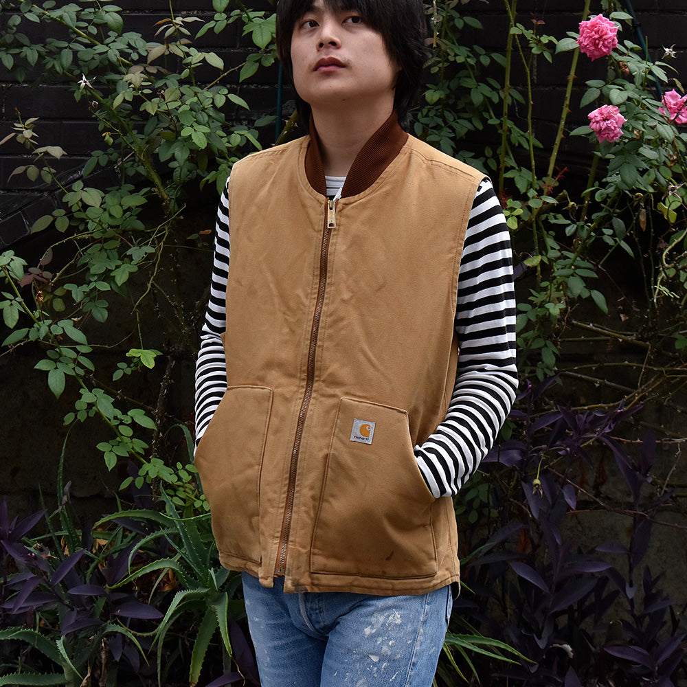 Y2K Carhartt ダックベスト キルティングライナー 230917H