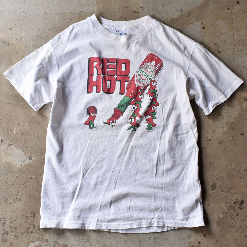 90’s Hanes ”RED HOT” TABASCO キャラ Tシャツ USA製 240430