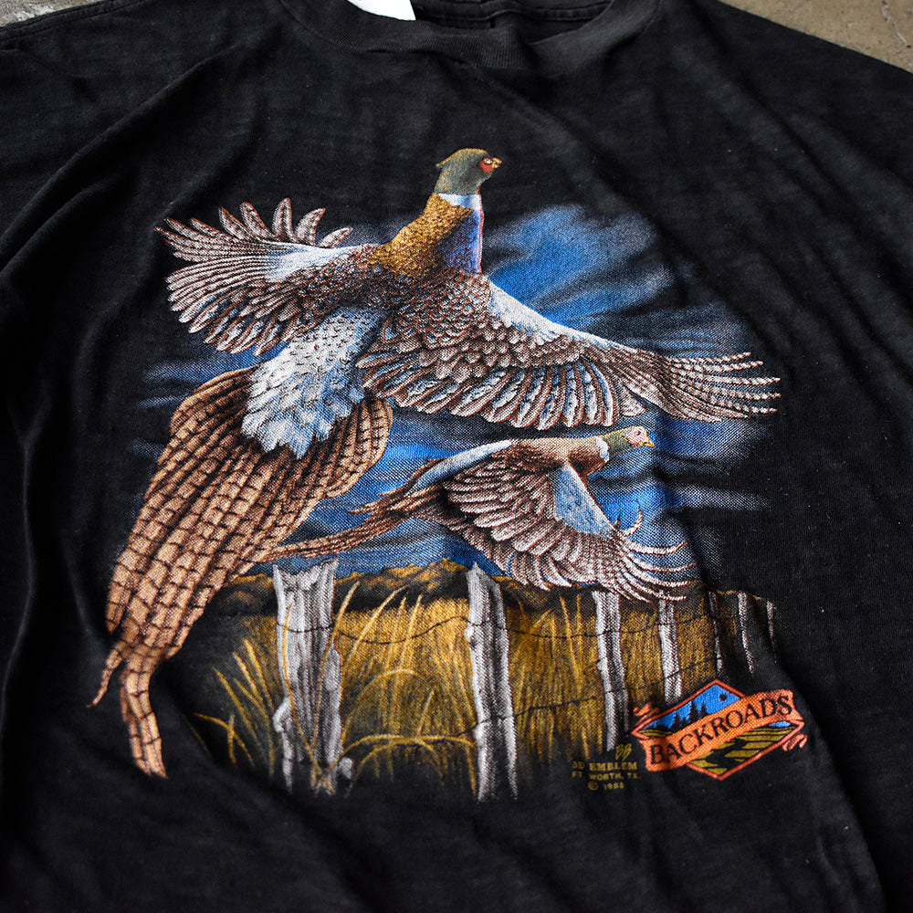 80's 3D EMBLEM “Pheasant” Tシャツ USA製 250608H