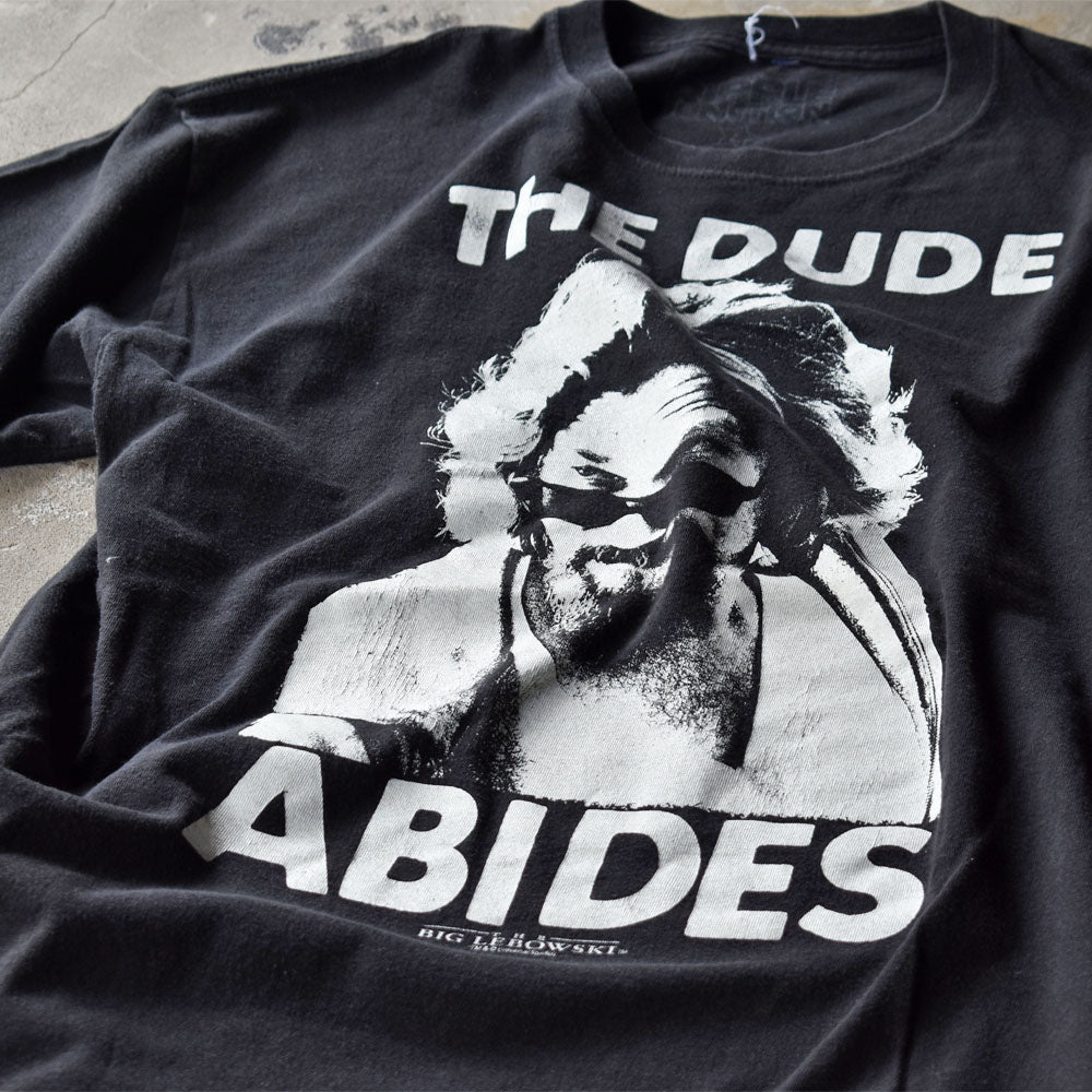 ビッグ・リボウスキ THE DUDE ABIDES ムービーTシャツ 2000年代 ブラック 古着