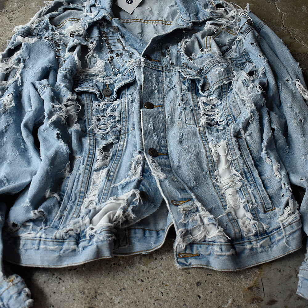 Y2K CARMAR Denim “Grunge×Punk“ ボロ！ デニムジャケット 250707H