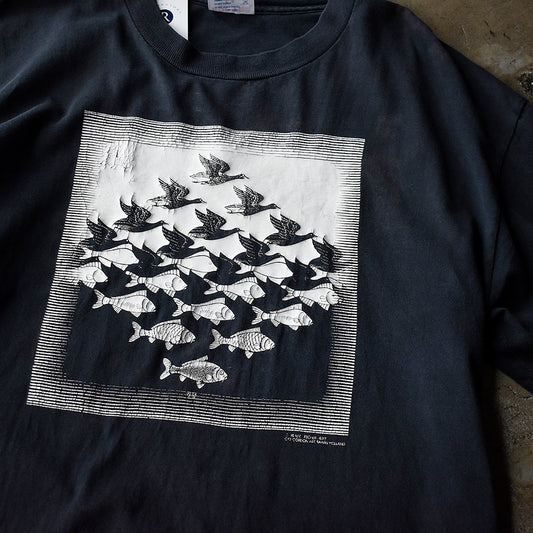 90's M.C.ESCHER “Sky and Water I” art Tシャツ USA製 250517H
