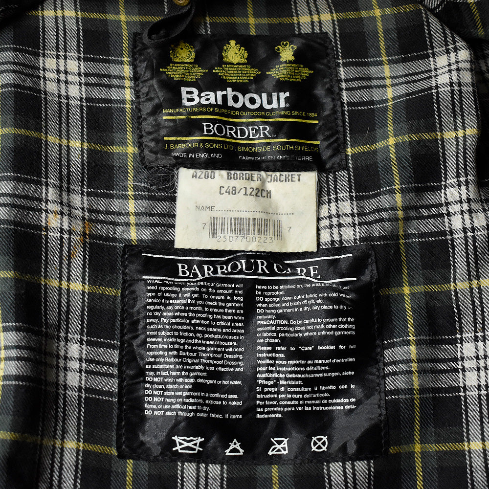 90's Barbour 旧3ワラント “BORDER” オイルドジャケット イングランド製 241008H