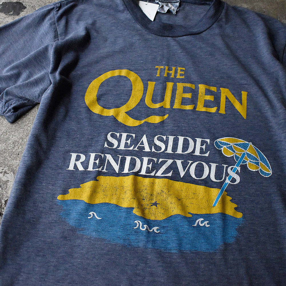 クイーン Seaside Rendezvous ファンクラブ コンベンションTシャツ 1990年 ネイビー ヴィンテージ