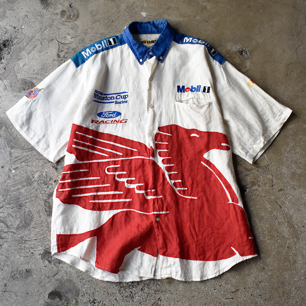 ジェフハミルトン ボタンダウン レーシングシャツ 1990年 ヴィンテージ