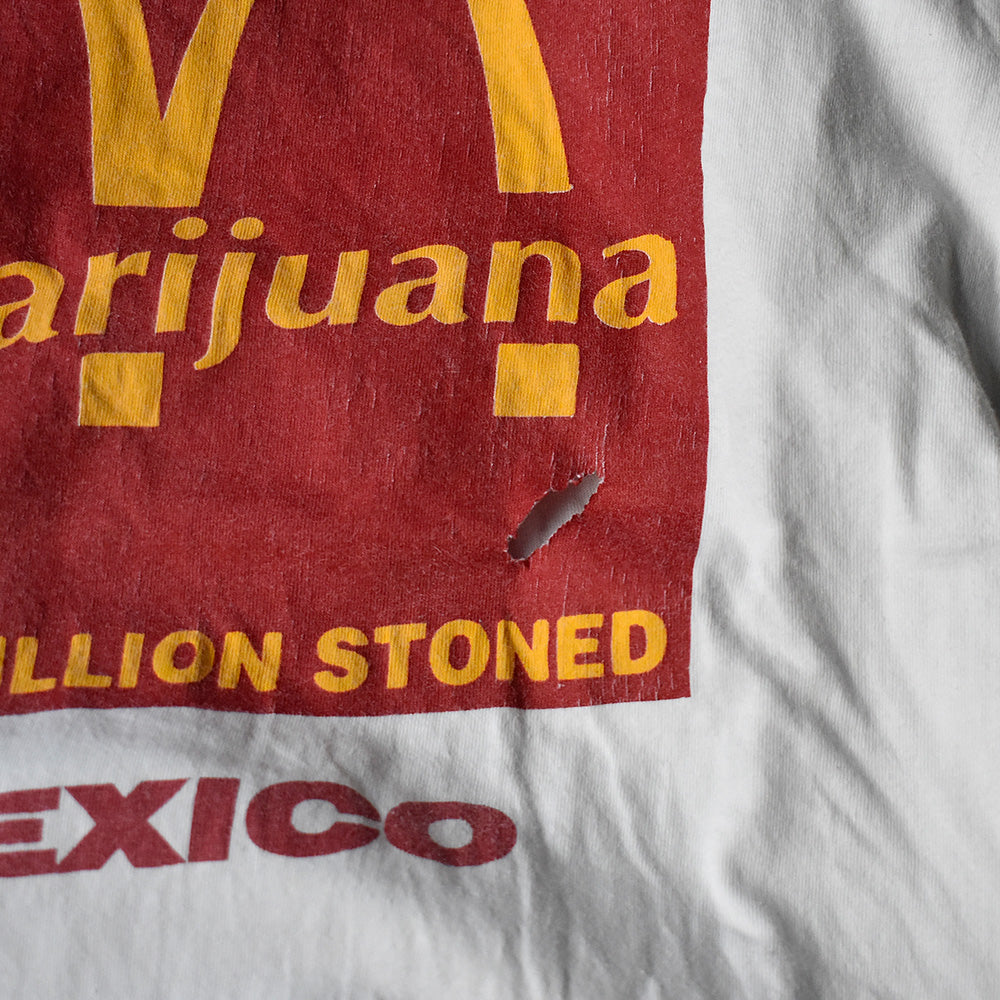90's Marijuana マクドナルドパロディ！ Tシャツ 231201H