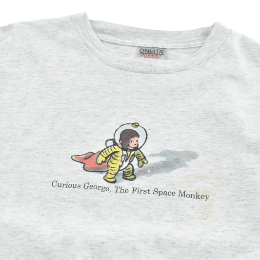 90's Curious George "The First Space Monkey" おさるのジョージ キャラT 260724H