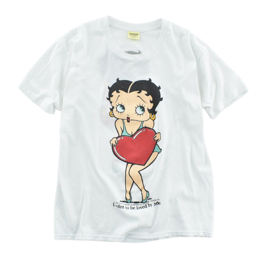 80's Betty Boop "I want to be loved by you" キャラクターTシャツ 260825H