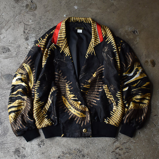 80’s bootleg "HUNTING WORLD" 総柄 サテン ショート ジャケット 230617H