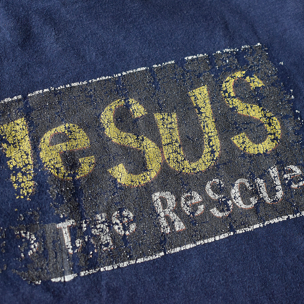 80's “JESUS TO THE RESCUE” ポケット付き Tシャツ USA製 250801H