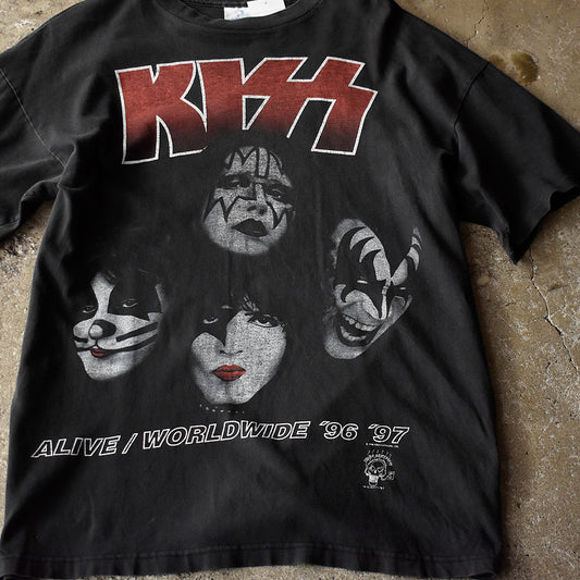 90's KISS “Alive/Worldwide” Tour 1996-97 ロック Tシャツ 250821H