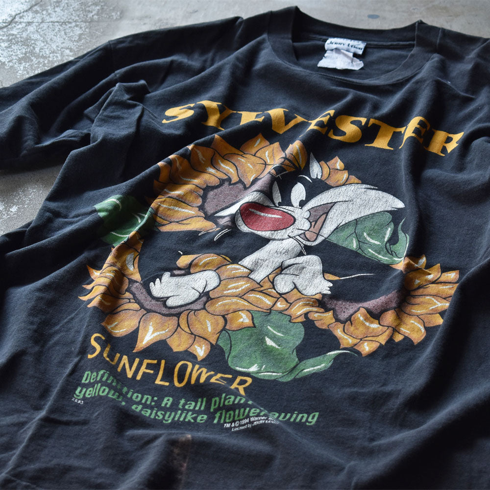 90’s Looney Tunes “SILVESTER SUNFLOWER” キャラ Tシャツ 231001