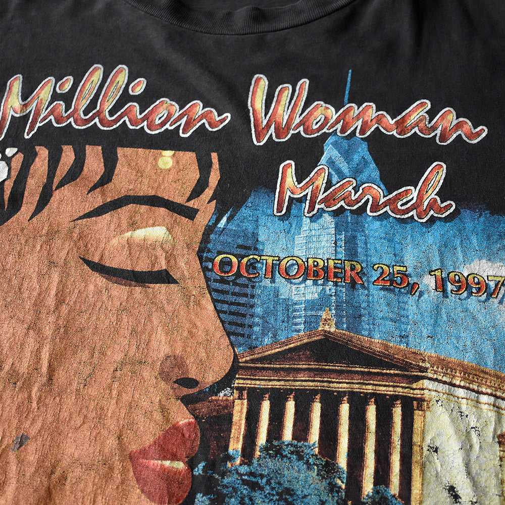 90's “MILLION WOMAN MARCH“ RapTee Type！Tシャツ 250630H