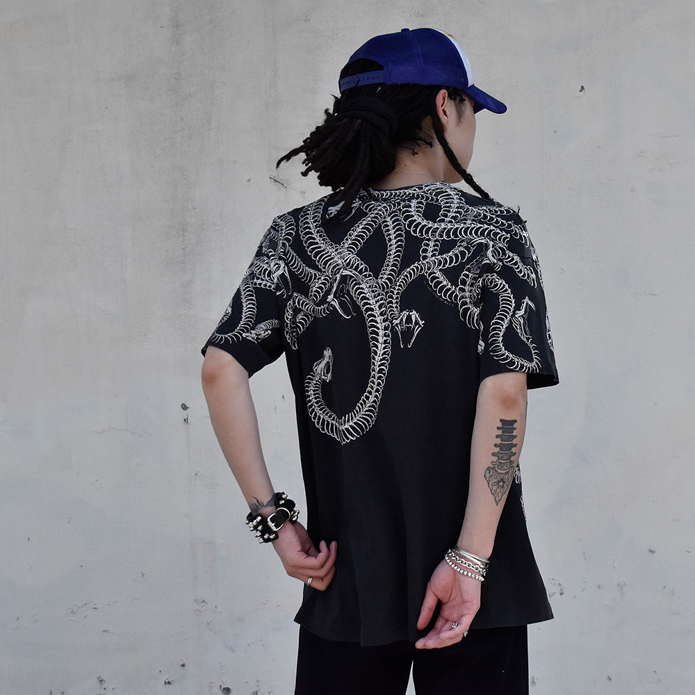 90's Special！ AOP！ LIQUID BLUE "MEDUSA SKULL" Tシャツ USA製 240519H