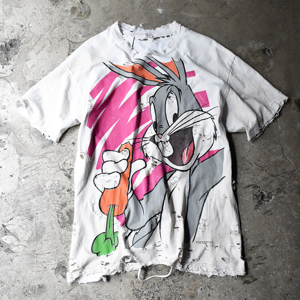 90's ボロ！ Looney Tunes “バッグス・バニー“ オーバープリントTシャツ USA製 240515H