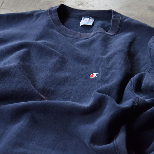 90’s Champion 目つき NVY RWスウェット USA製 231015