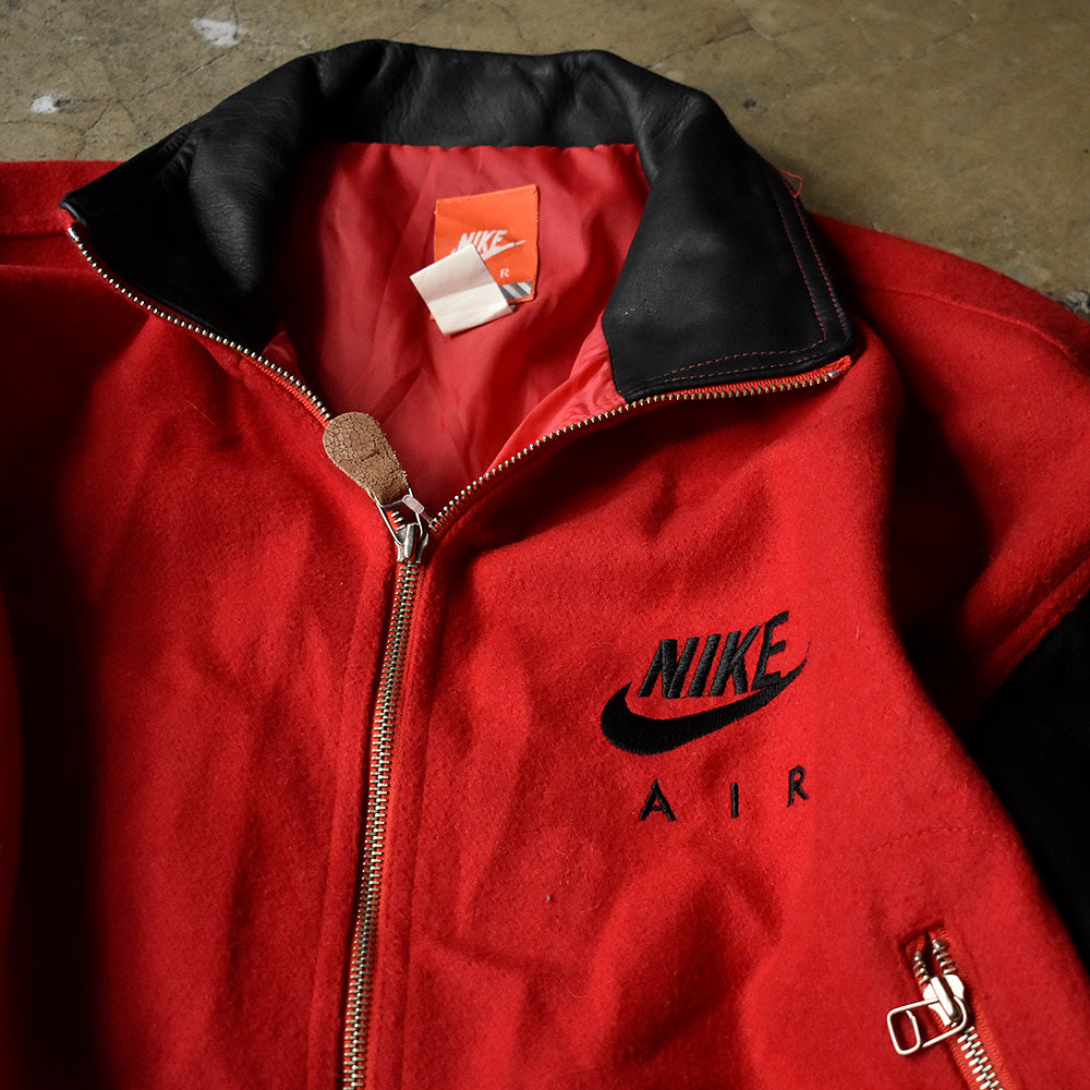80's NIKE “AIR” レザー切り替えジャケット 231128